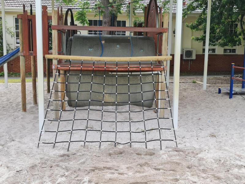 Applecross Primary School Rope Net Repaired