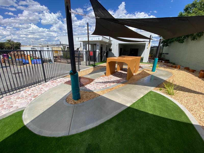 Piccolo Dianella Nature Play Bike Path, Creek Bed and Crawl Tunnel